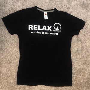 Black t-shirt, small, 100% cotton, Monaco 🇲🇨